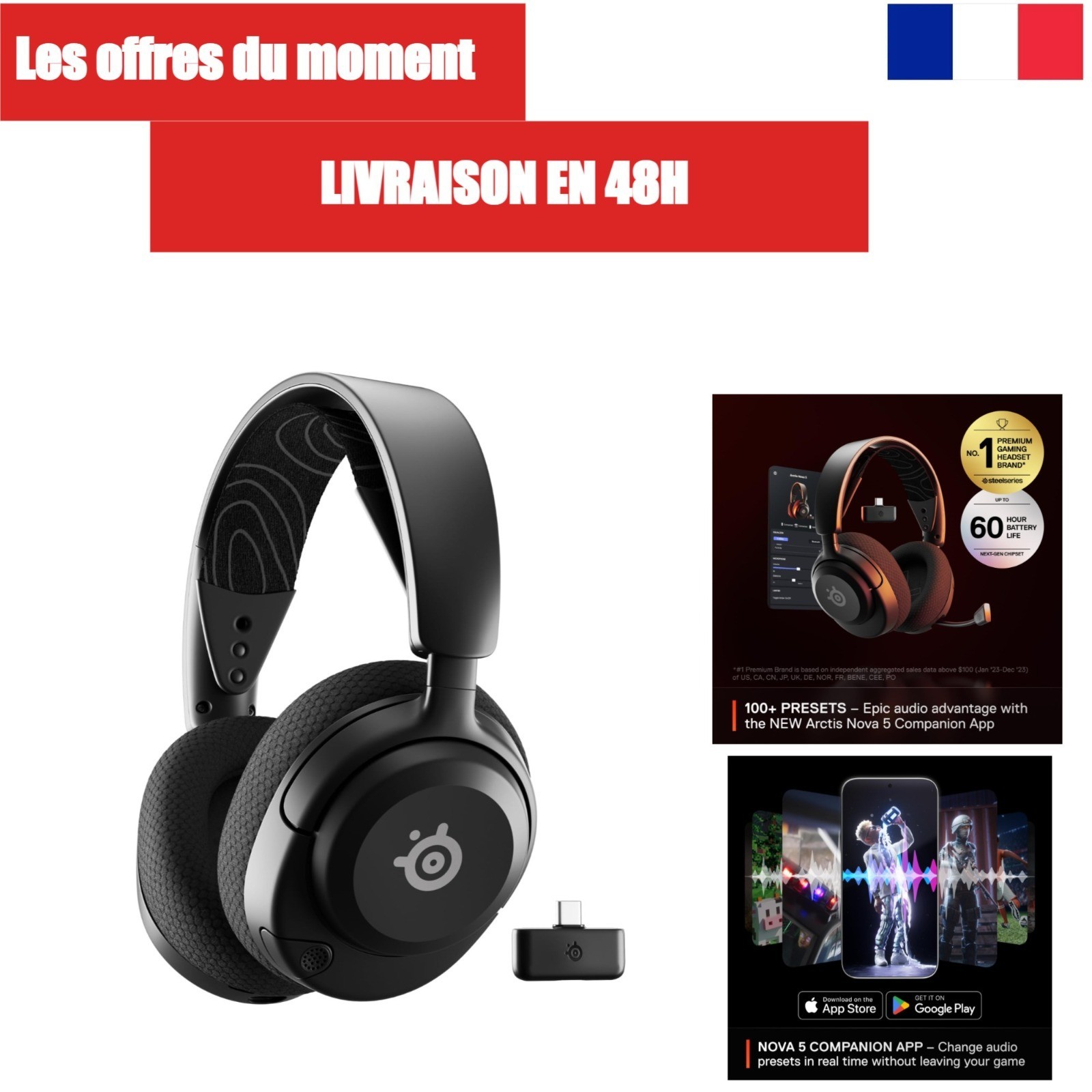 SteelSeries Arctis Nova 5 Wireless Gaming Headset 60 HR PC PS5 Switch