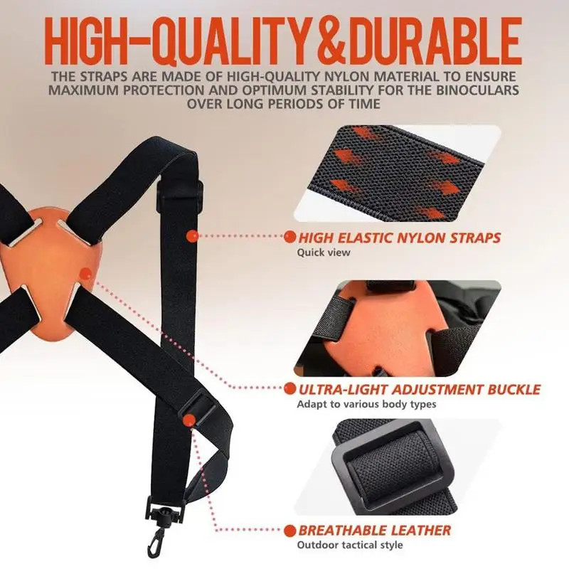 Binoculars Harness Strap X-Shaped Harness Strap Adjustable Binocular Carrier