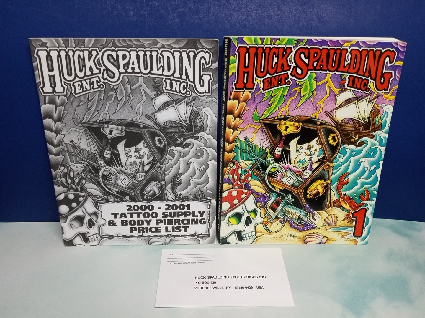 2000-01 VOLUME 1- HUCK SPAULDING ENT. INC. CATALOG/W TATTOO SUPPLY & PRICE LIST