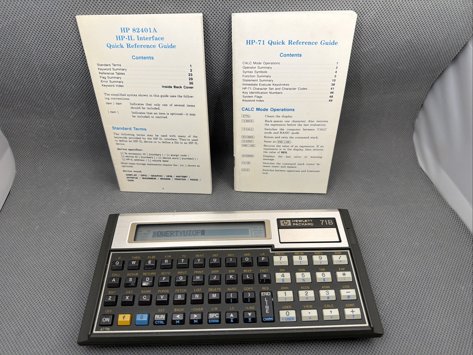 HP 71B Hewlett Packard Calculator HP-71B, Good Condition