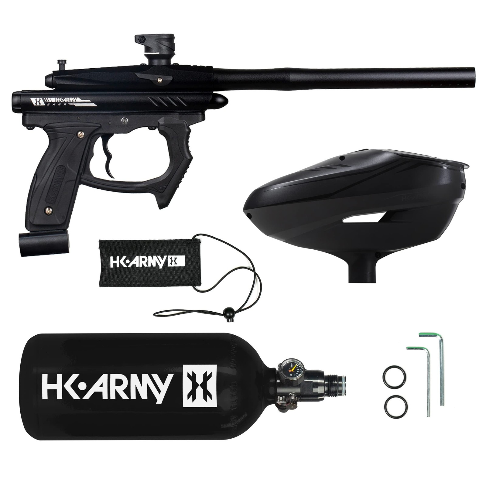 HK Army SABR Paintball Gun HPA Marker Starter Package Black
