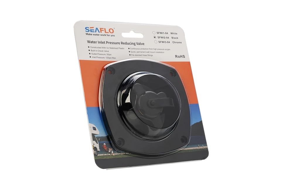 Wall Mount Pressure Regulated Water Inlet (Black)