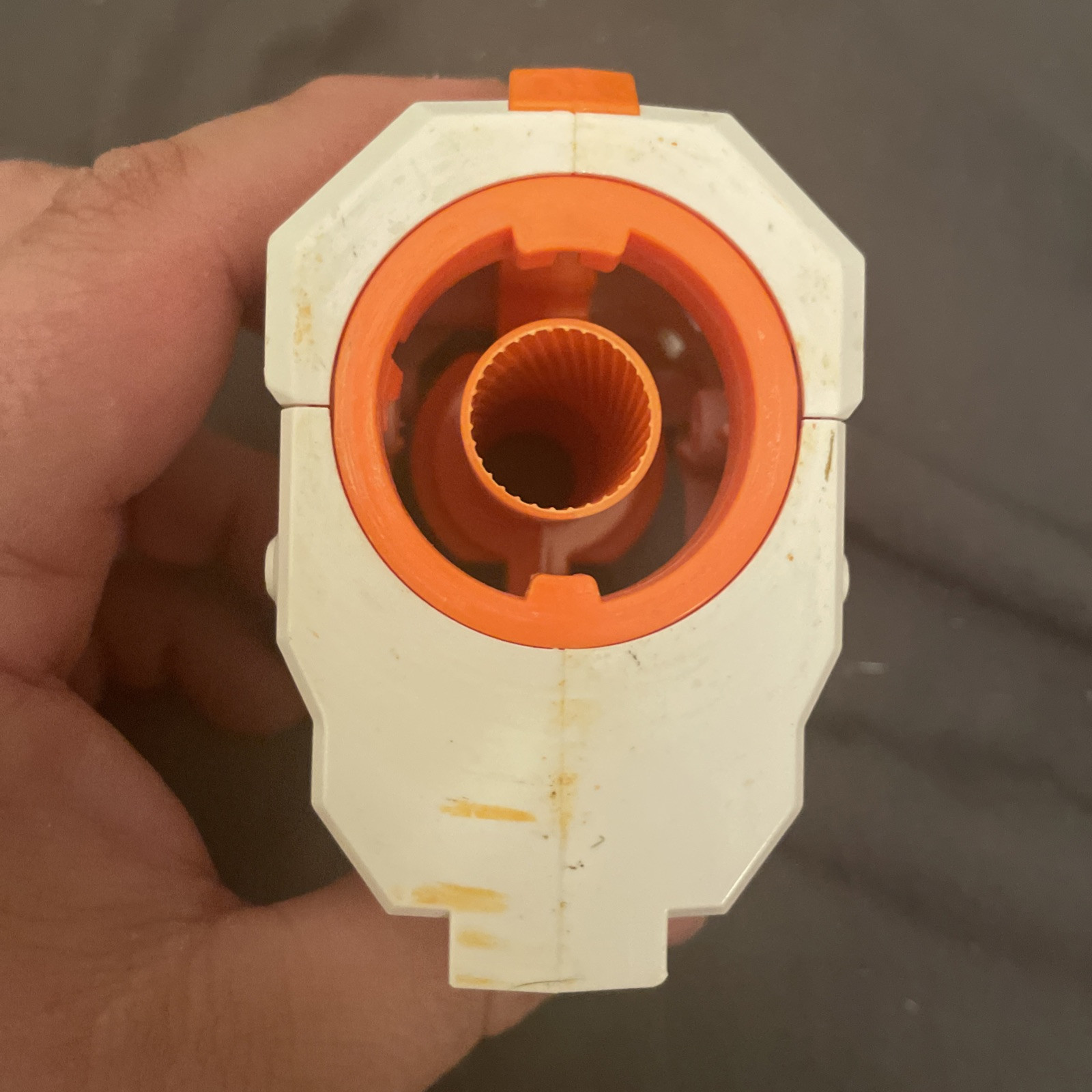 Nerf Recon Mark 11 Barrell Extension White & Orange Good Condition