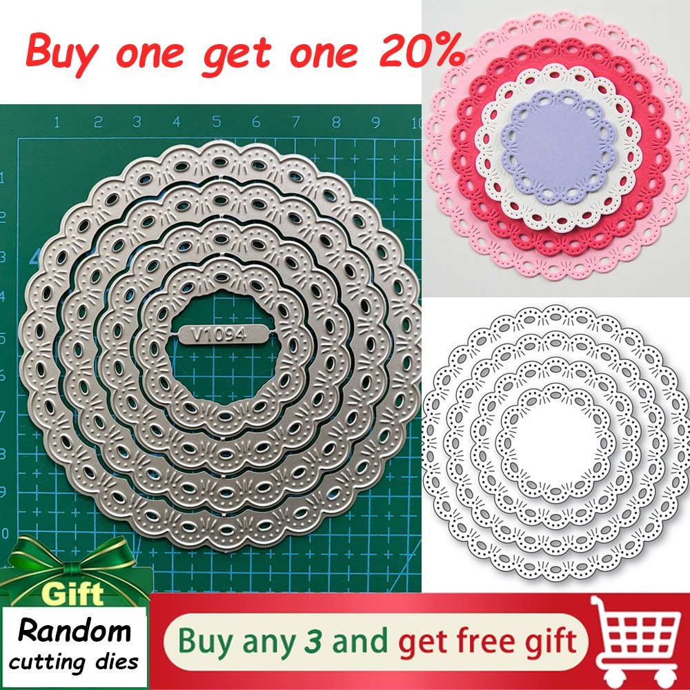 Round Eyelet Circle Cutting Dies DIY Scrapbooking Paper Embossing Stencils Mould