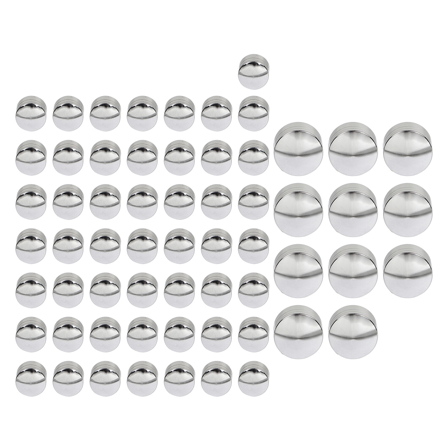 61Pcs Chrome Engine Bolt Cap For Harley Heritage Softail Fatboy FLSTF EFI FLSTFI