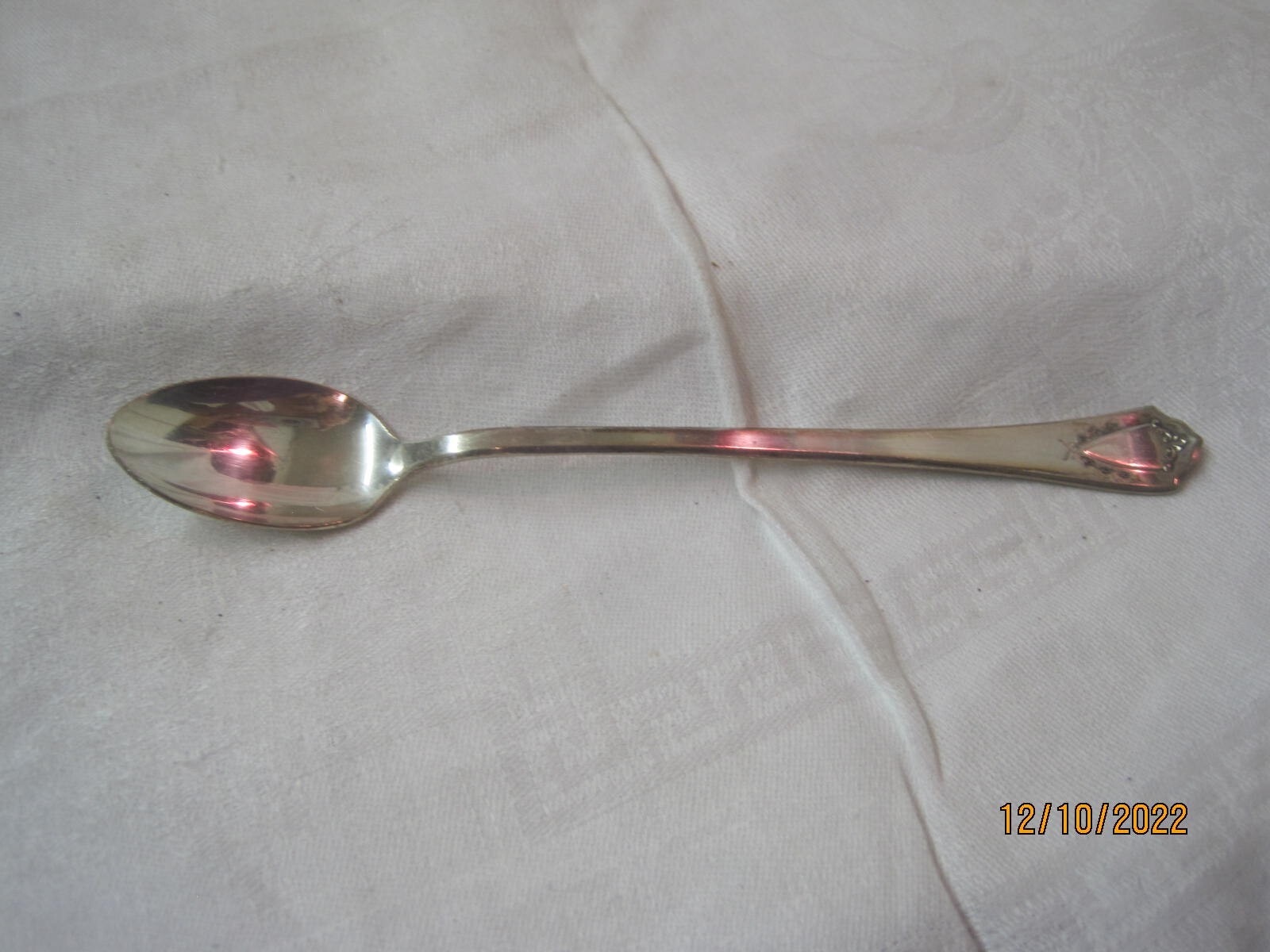 Antique 1916 IS R&B Arion Silver plated Ice Tea Spoon Jewel (MM)