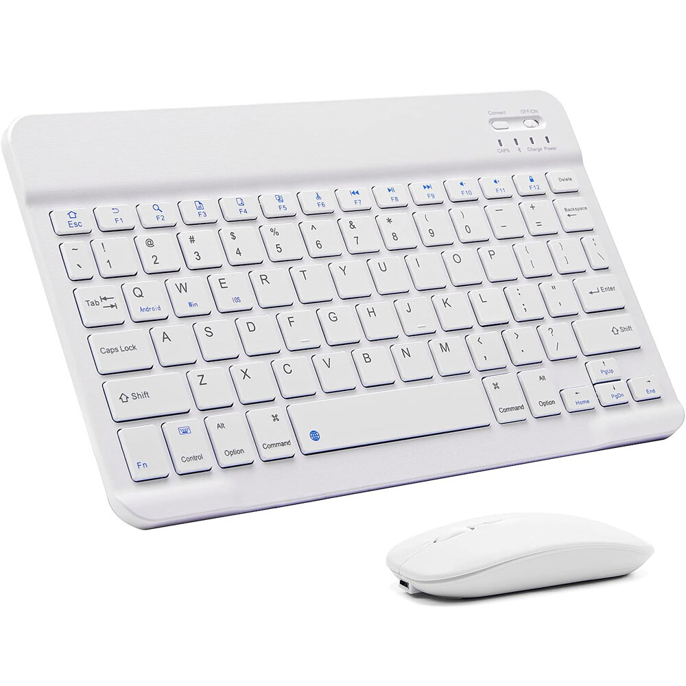 7 Colors Wireless Keyboard & Mouse Combo Bluetooth Slim Keyboard for PC/Laptop