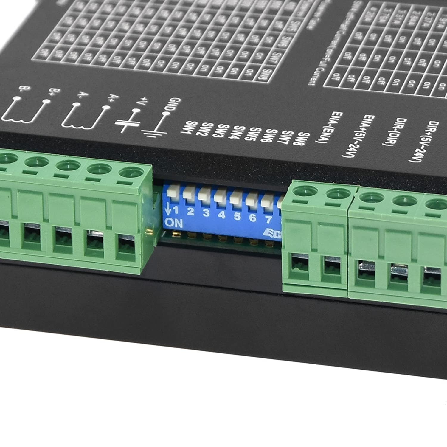 Tofelf CNC Digital Microstep Driver DM542 - 2-Phase Stepper Black