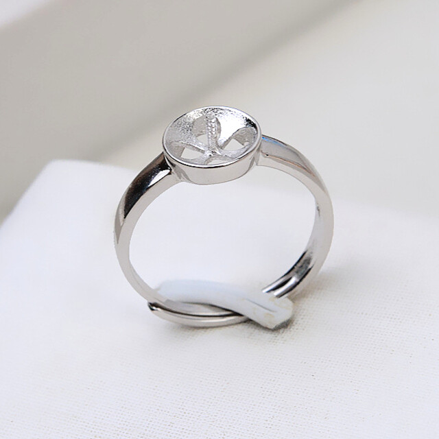 Sterling Silver Semi Mount Ring Settings for jewelry DIY 10-15mm Pearl Holder