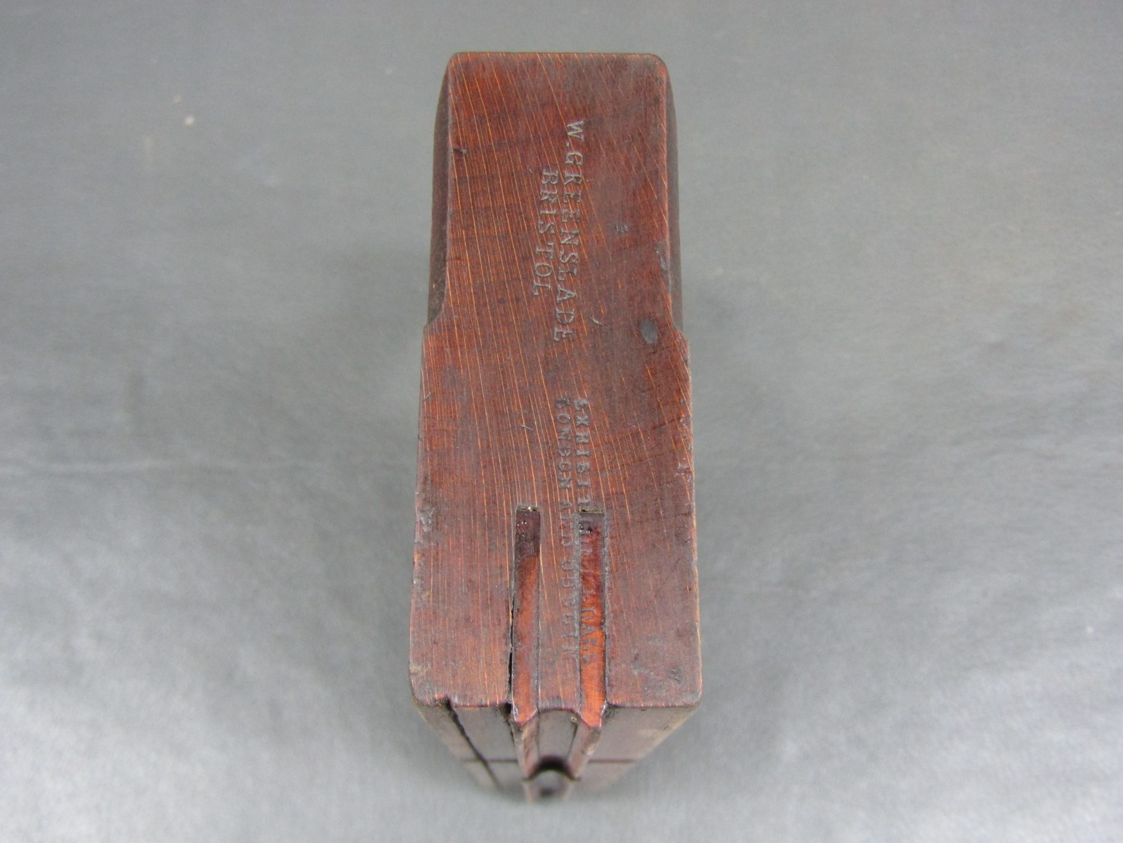Wooden moulding plane 3/8" centre bead vintage old tool by W Greenslade