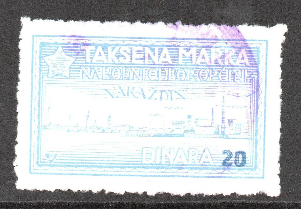 Yugoslavia 20d Narazden Revenue Used - S62842