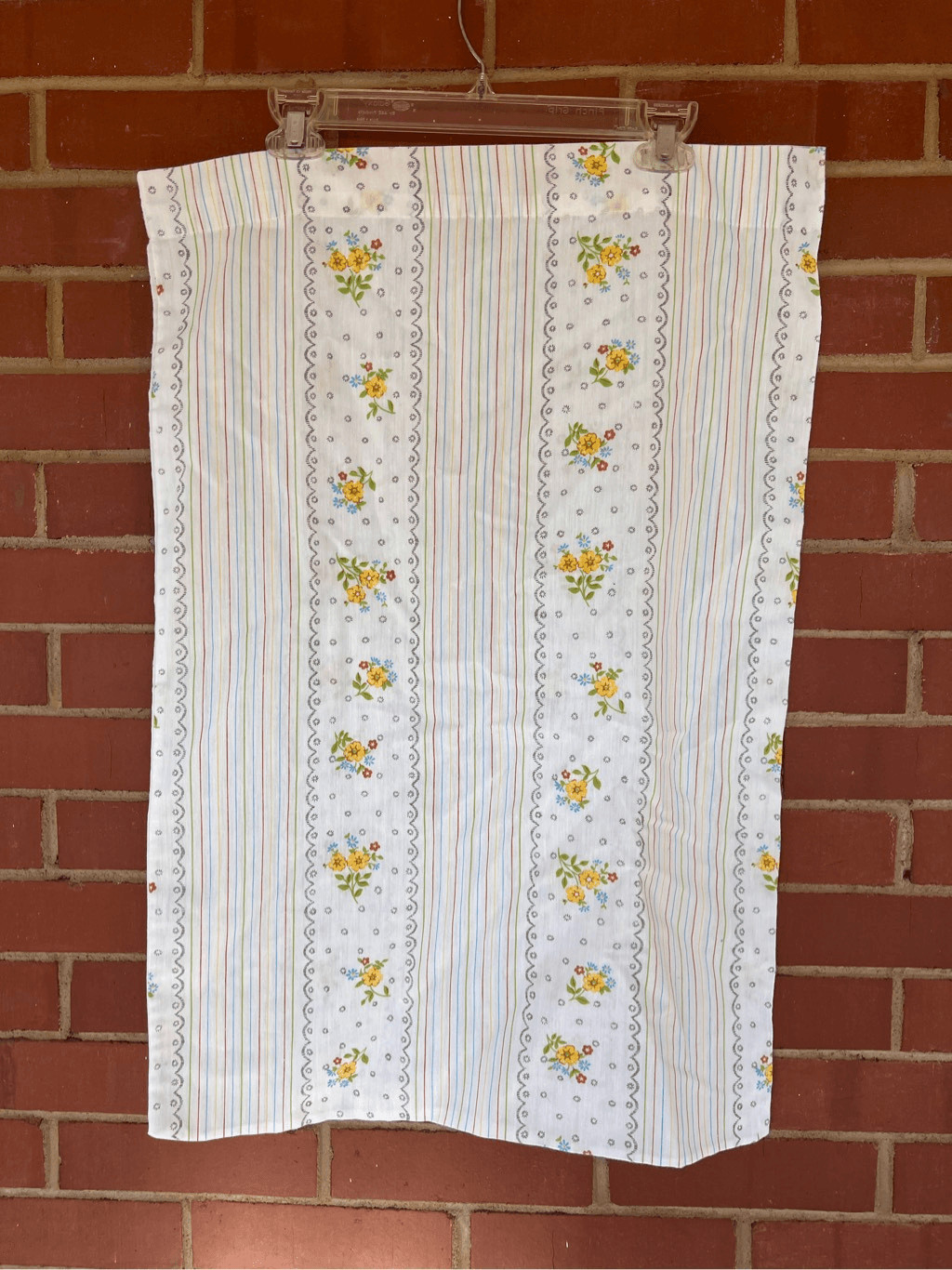 Vintage 1970s Rainbow Pillowcase
