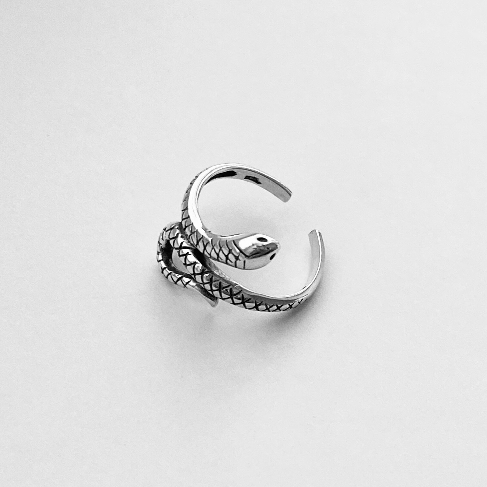 Sterling Silver Snake Toe Ring, Silver Rings, Midi Ring, Snake Ring