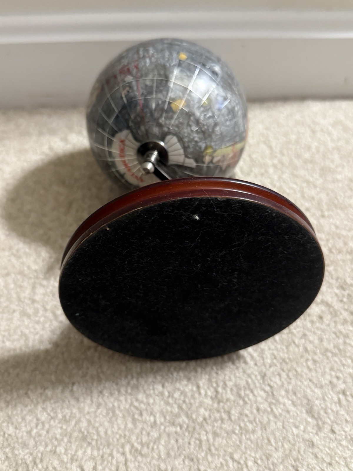 Small Grey Desk Globe
