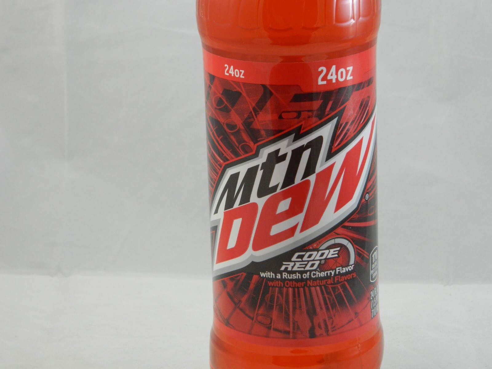 Mountain Dew Code Red Full 24 Oz Bottle 24oz Brand New MTN Discontinued Label