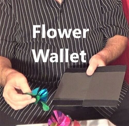 Appearing Flower Wallet with Mylar Flowers Vintage Magic Mentalism Tricks