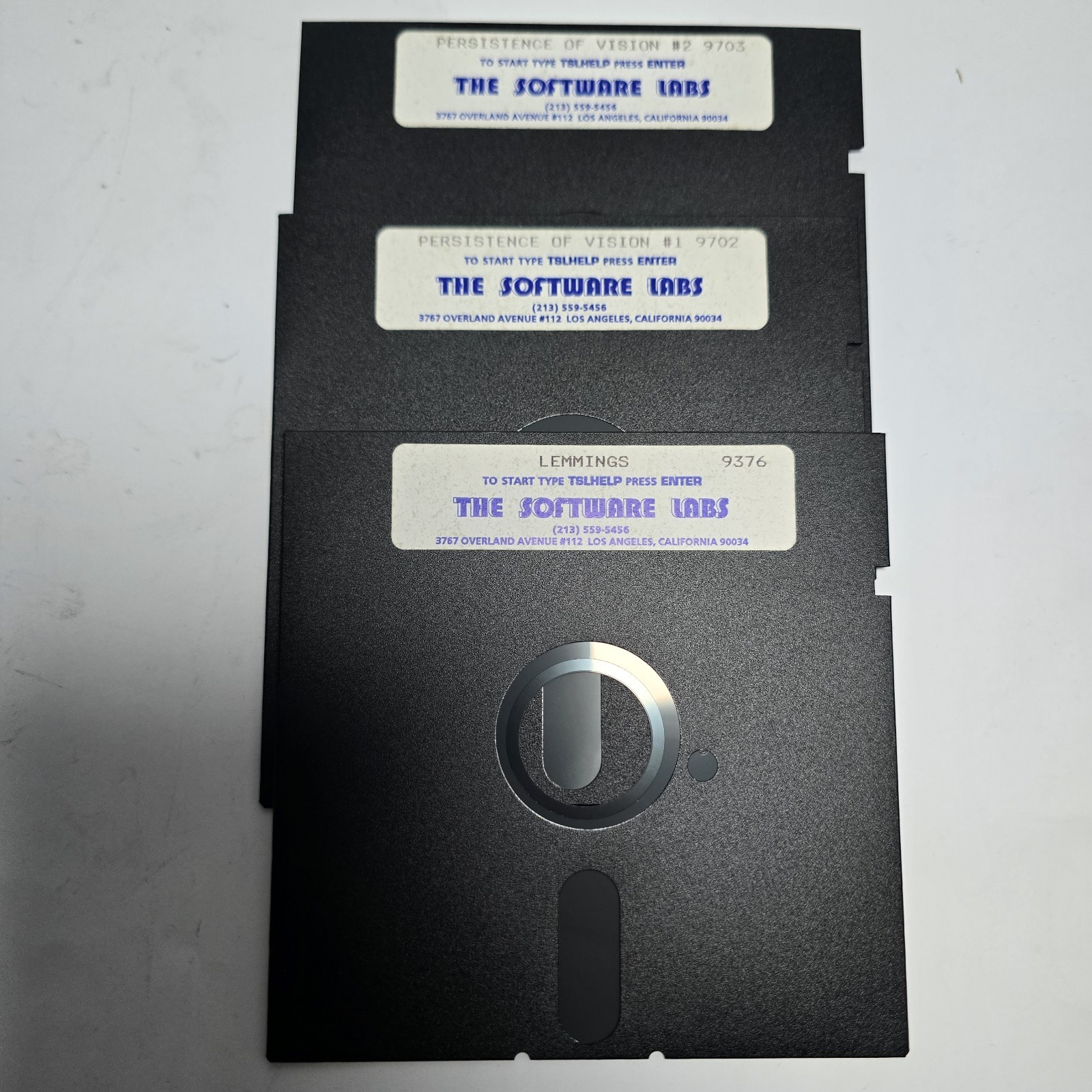 Persistence of Vision 1 & 2 Software Labs Vintage Disk Lot Untested
