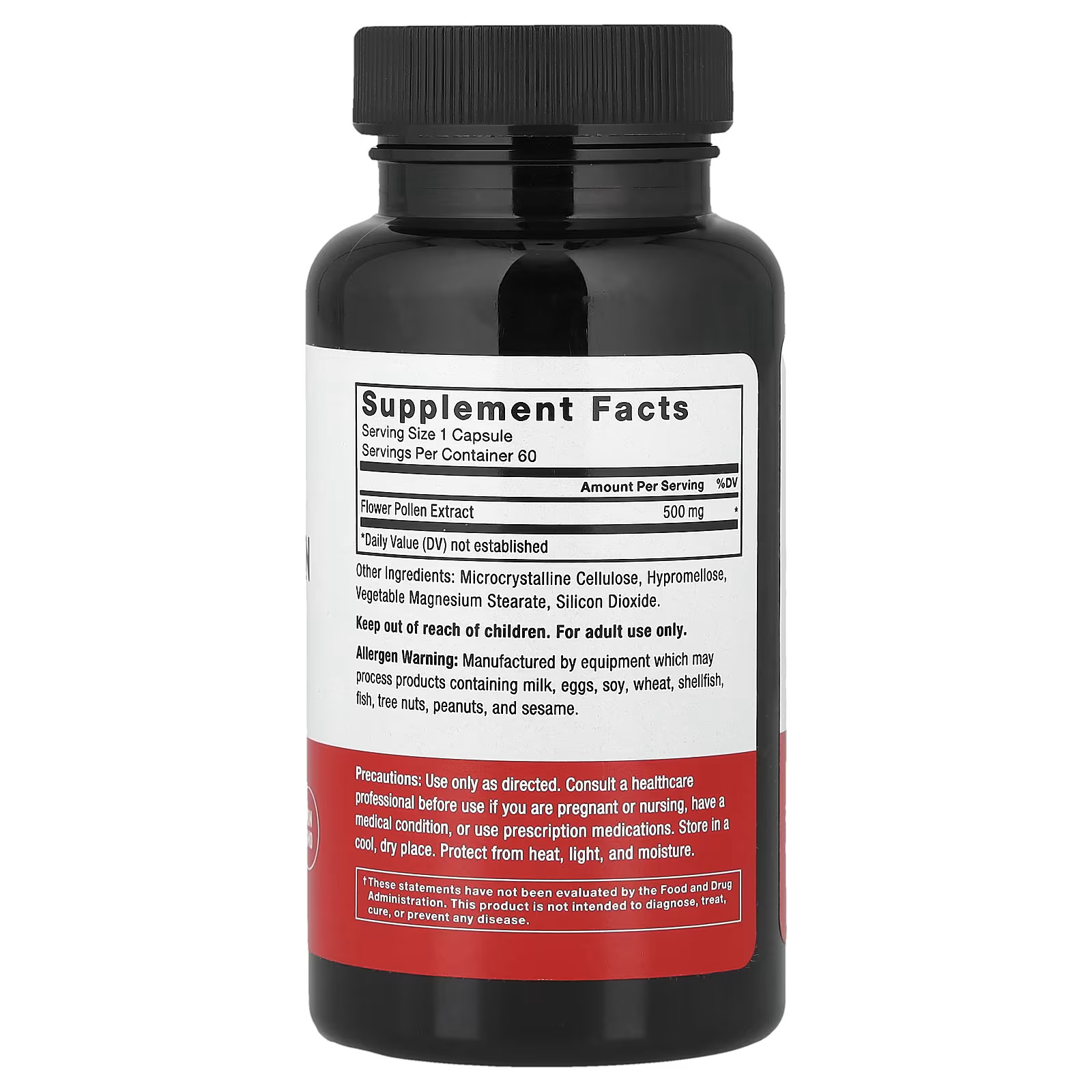 Force Factor Flower Pollen Extract 500 mg 60 Vegetable Capsules