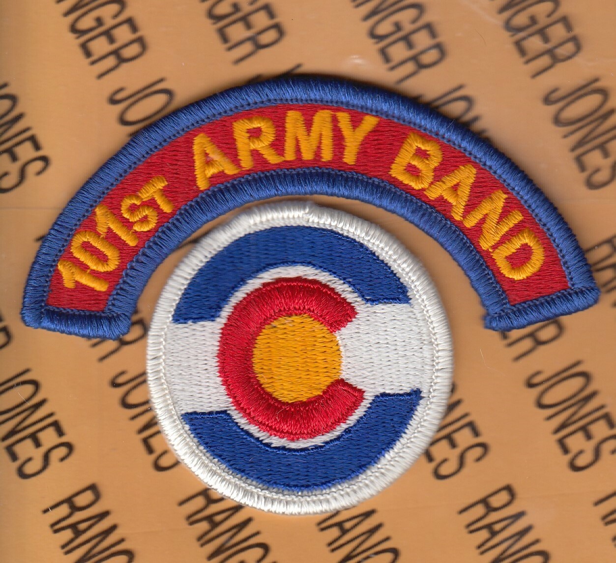 US 101st ARMY BAND Colorado CO ARNG patch tab set m/e