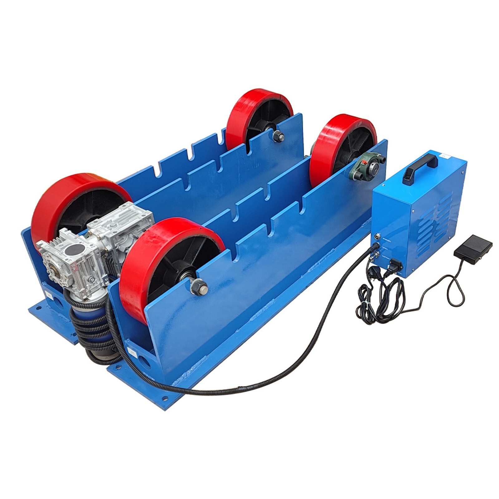 2 Ton Adjustable Welding Tank Turning Rolls Rubber Wheel Welding Roller Frame