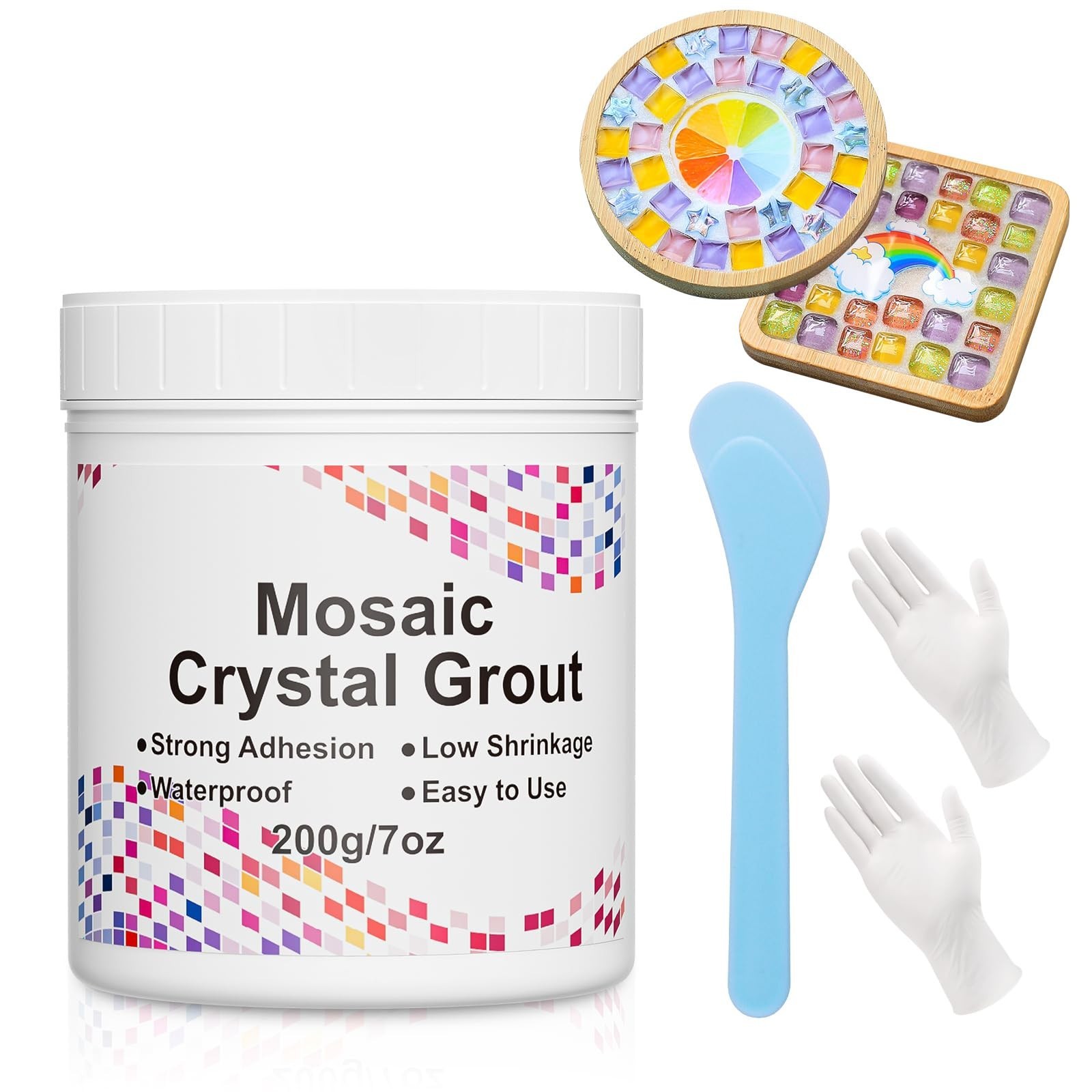 Mosaic Crystal Grout, 7oz Mosaic Crystal Sealant, Tile Grout for Crafts, Hand...