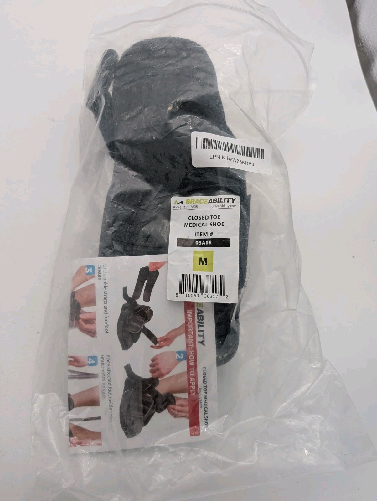 Closed Toe Medical Shoe  -  Size M - New with Tag