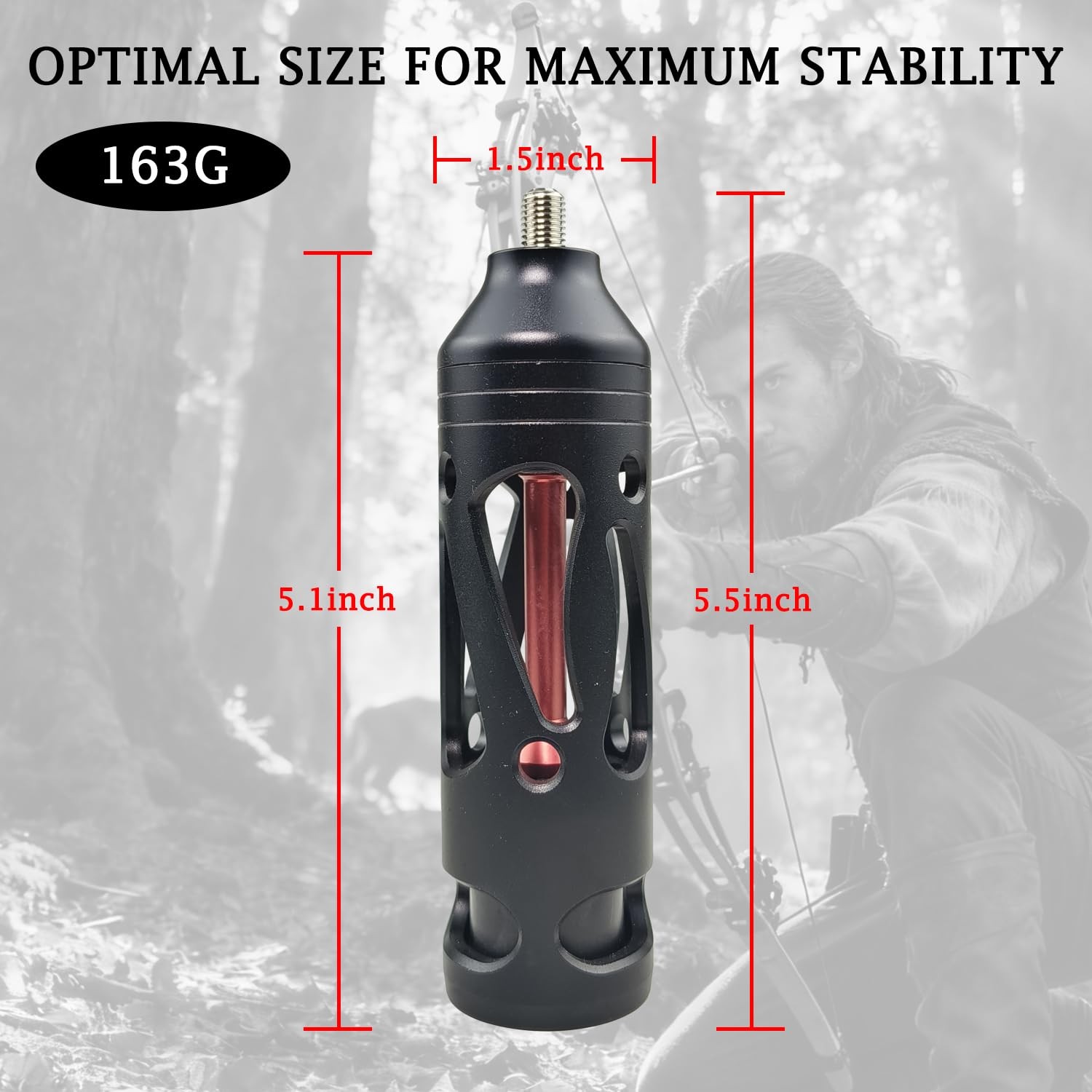 Compound Bow Stabilizer CNC Machined Vibration Dampener for Archery & Hunting...