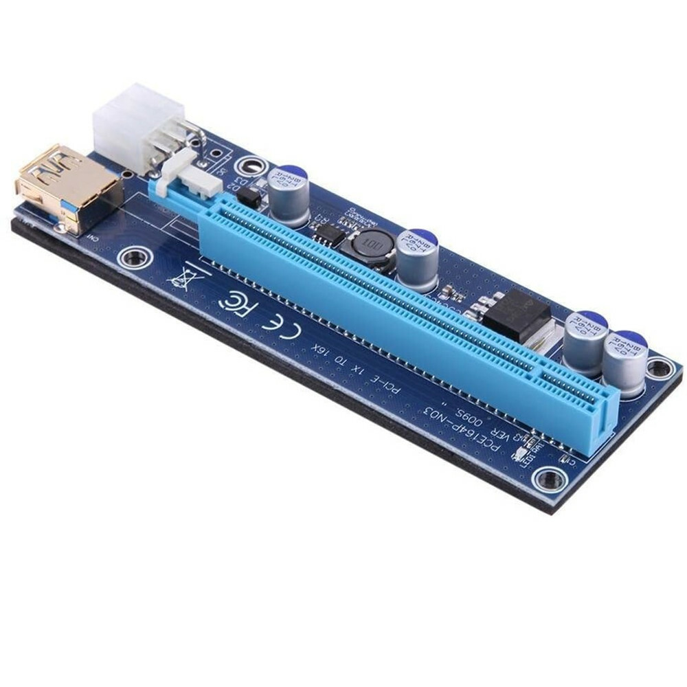 Ethereum PCI-E 1x to 16x Powered USB3.0 GPU Riser Extender Adapter Card VER 009s