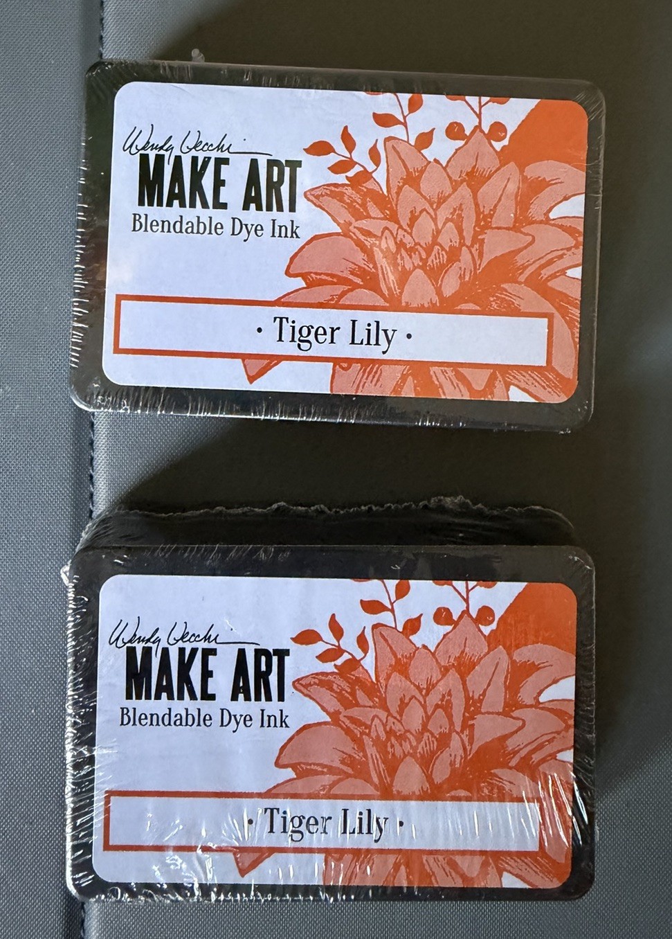 Ranger Make Art Dye Ink Pad TIGER LILY Blendable Dye Ink QTY 2