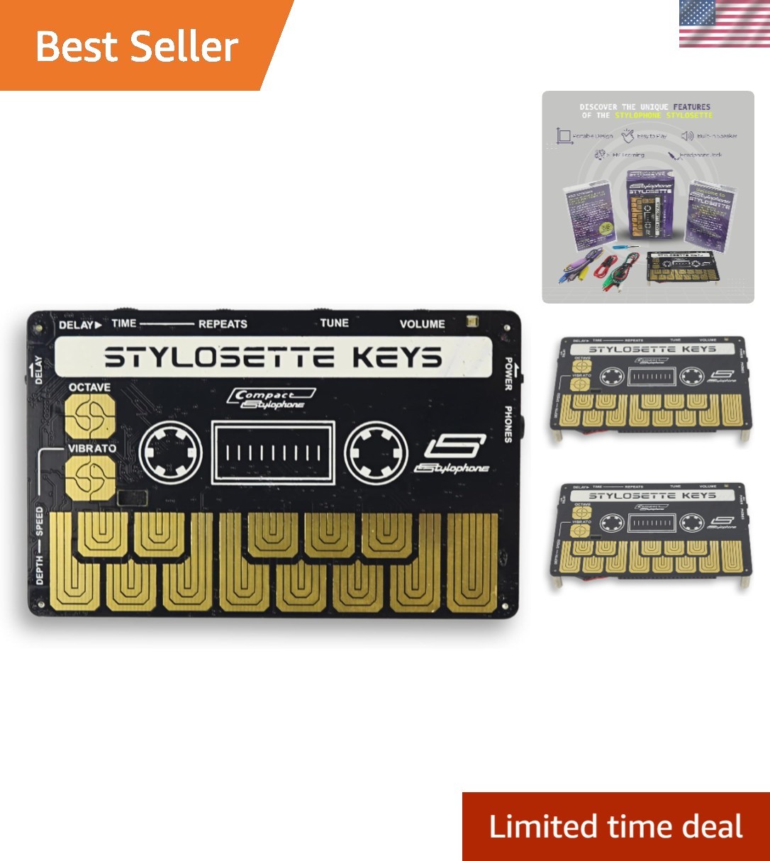 Mini Synthesizer with Touch Control & Expansion Port for Music Exploration