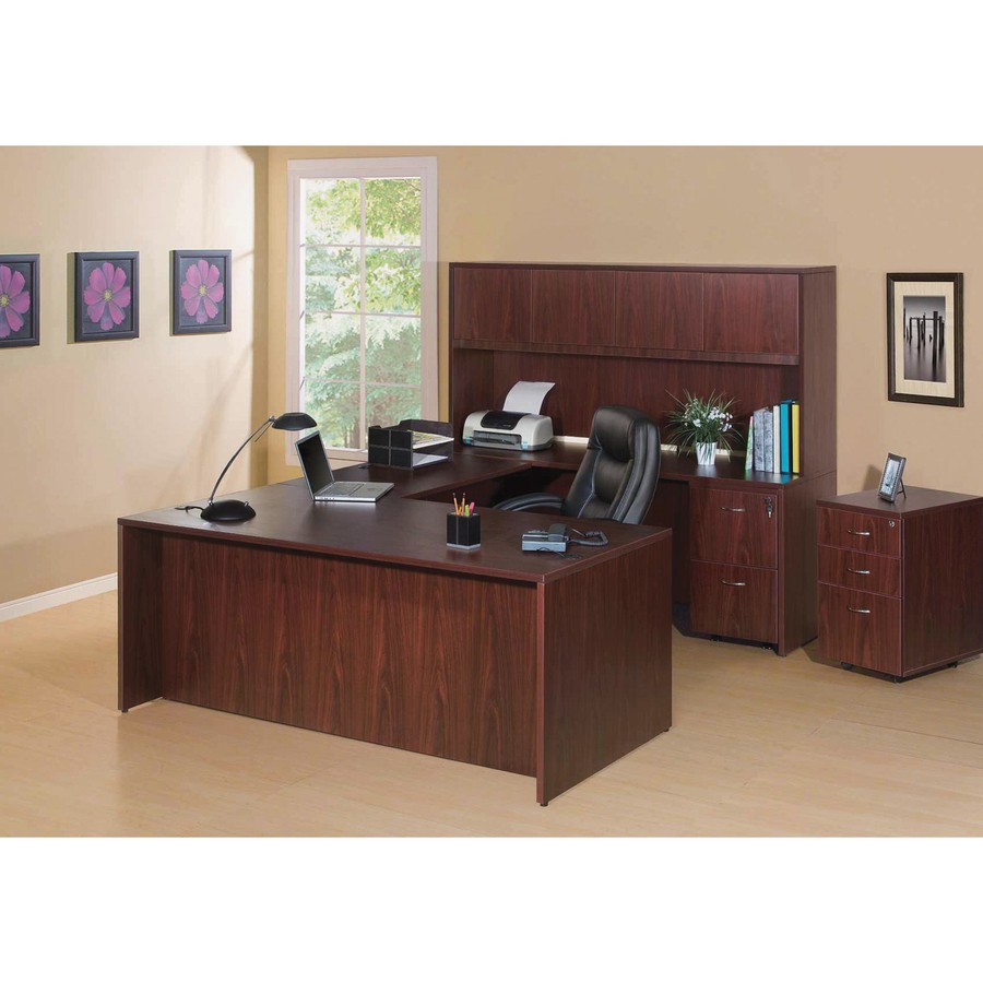 Lorell LLR69401 Table Base 24"W x 42"D x 29"H Mahogany