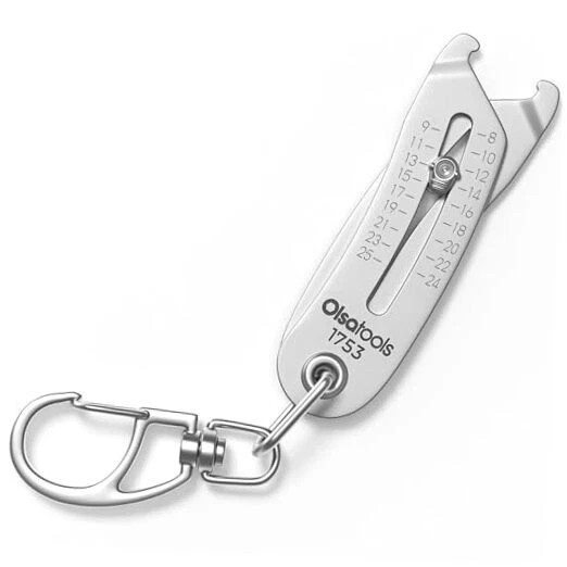 Bolt Size Finder Keychain - Precision with 8-25mm & 5/16 to 1" Metric & Sae