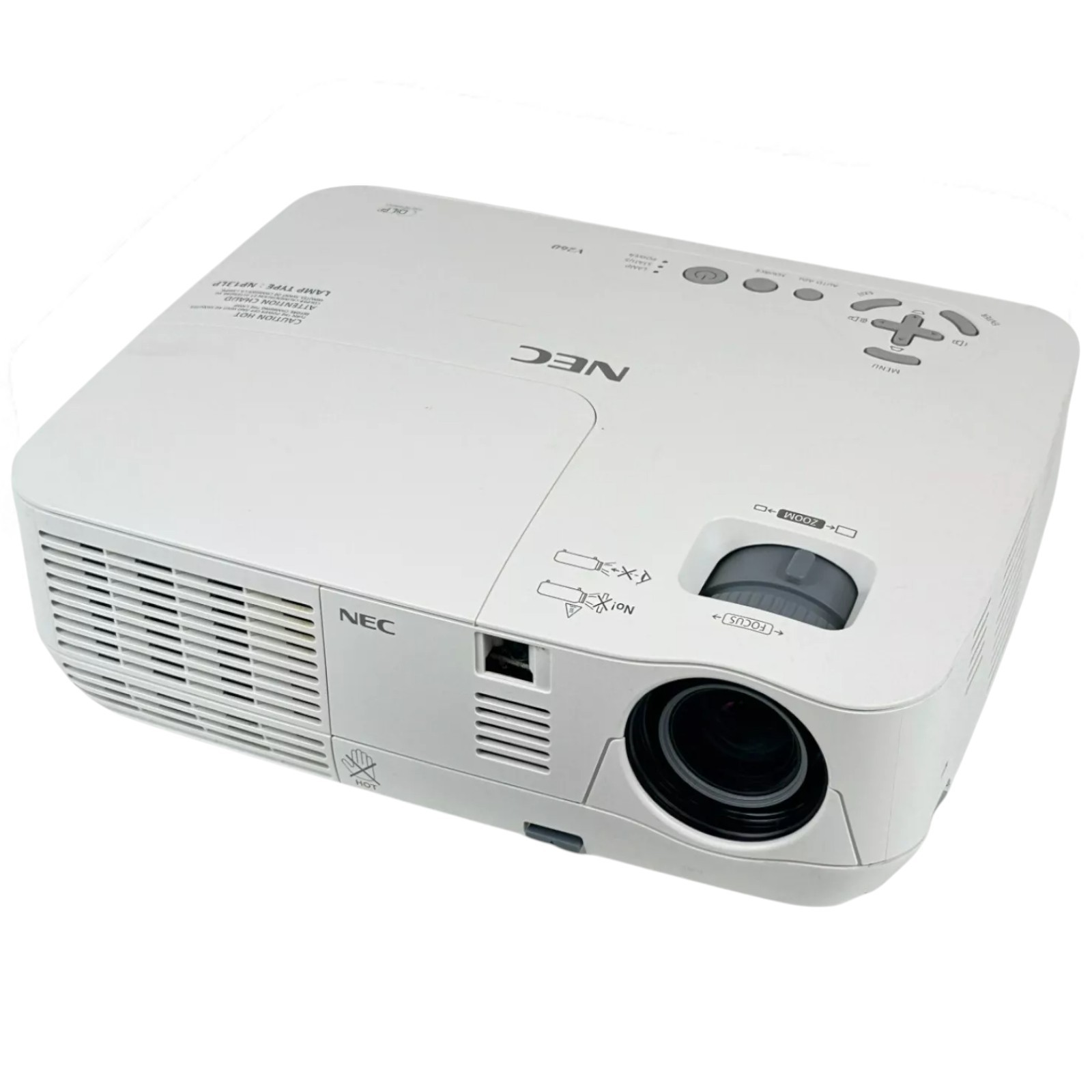 NEC NP-V260 2600-Lumen Projector – Tested – 1400 Lamp Hours – No Remote/Cables