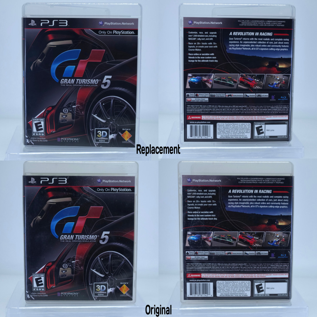 PS3 Game Case Replacement 5 Pack – New PlayStation 3 Empty Disc Case Covers