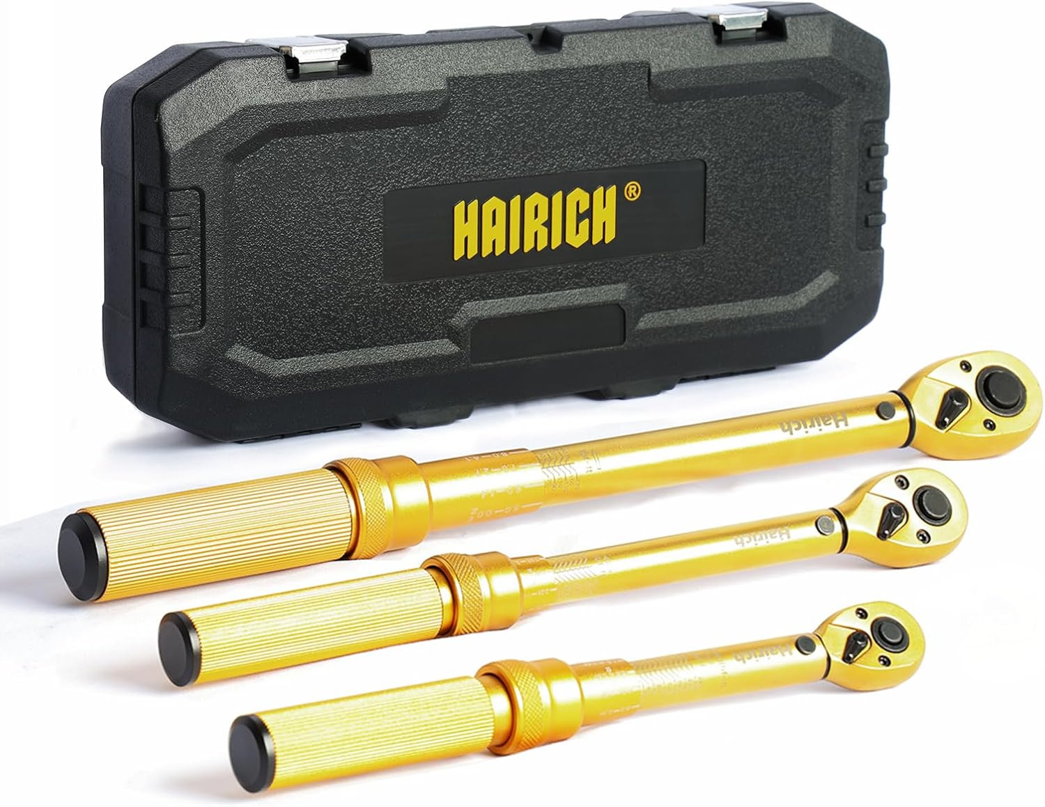 3Pcs Torque Wrench Set, 1/4'' & 3/8'' & 1/2'' Drive Click Torque Wrench, Dual-Di