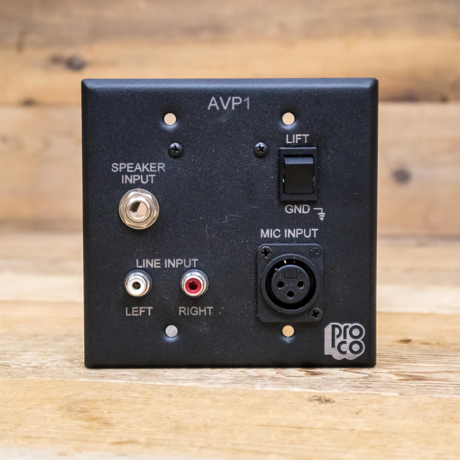 ProCo AVP-1 Wall Plate Audio/Video Interface, Black AVP1 Classroom Lecture Stage