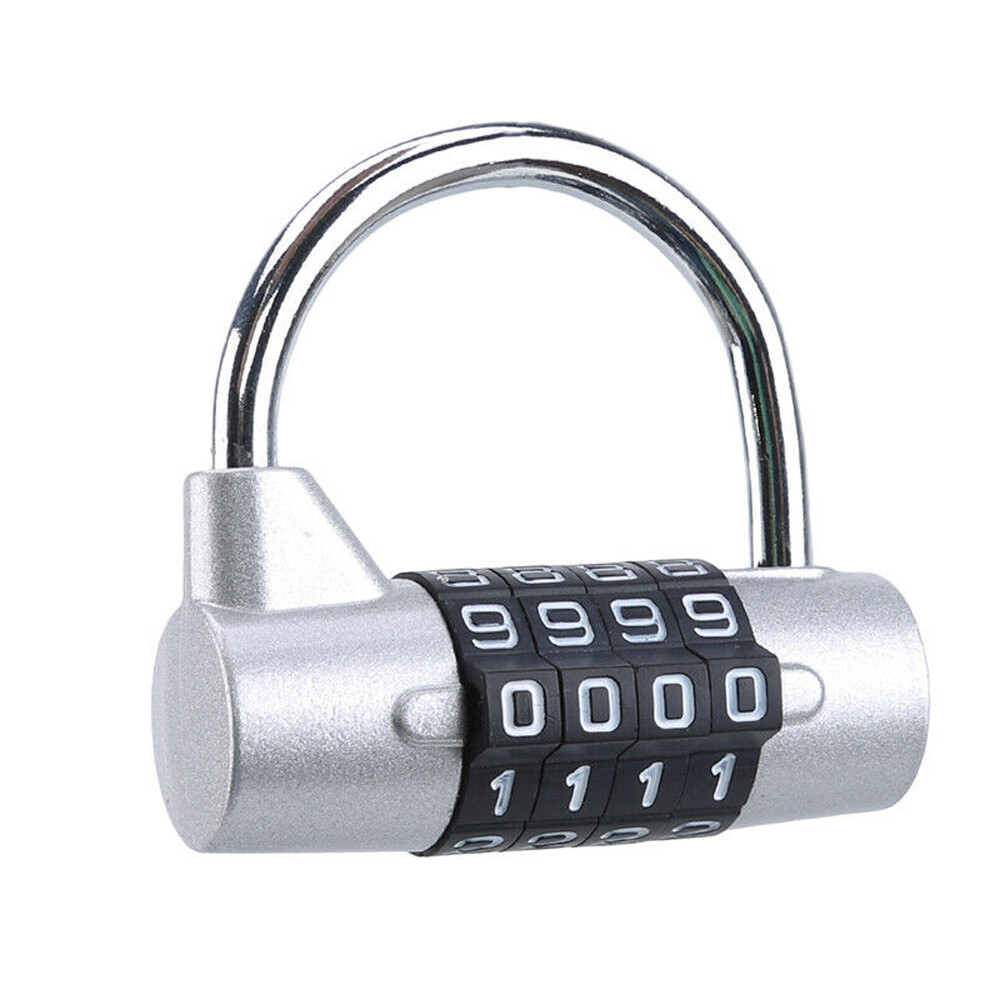 4-Digital Combination Lock Security Padlock Zinc Alloy Waterproof Number Lock