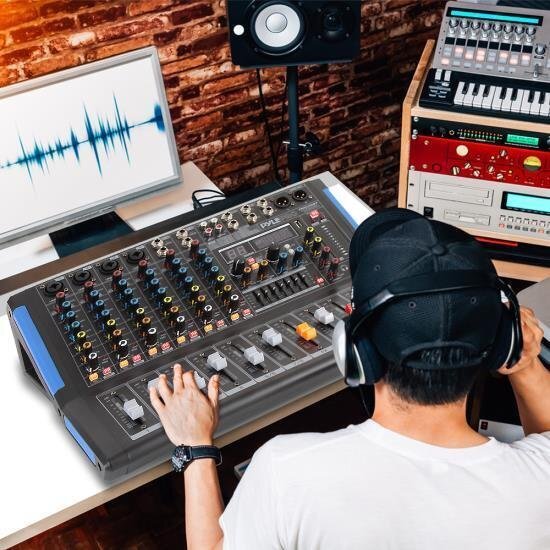 Pyle PMXU88BT Bluetooth 8 Ch. Studio DJ Controller Audio Mixer Console System