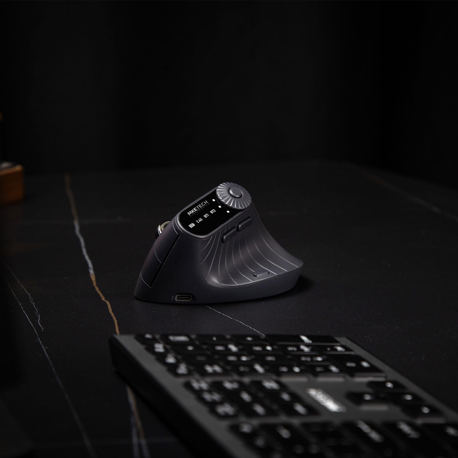 Vertical Ergonomic Mouse 2.4G Wireless Bluetooth Task Window Switching Black