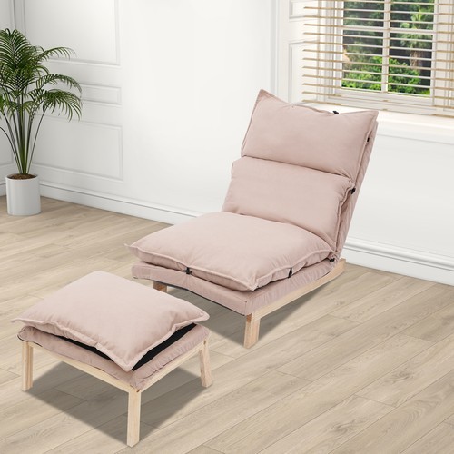 Lounge Chair, Single Lazy Sofa Leisure Balcony Adjustable Recliner USA
