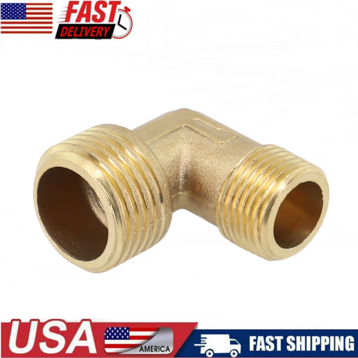 Air Compressor Fittings Brass 20.5*16.5mm Male Thread Elbow Coupler