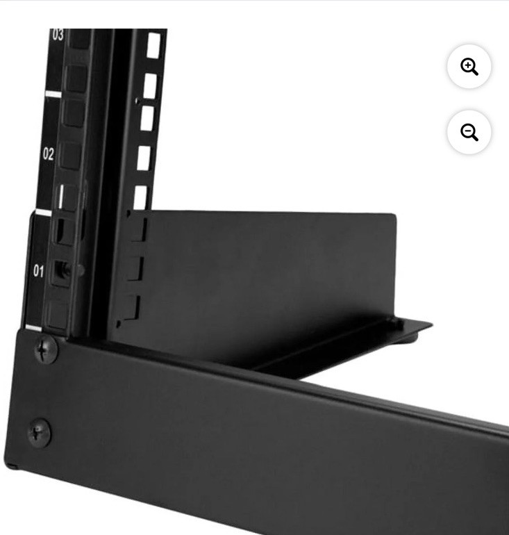 StarTech 8U Desktop PC Rack - 2-Post Open Frame Rack - 19in Open Frame IT Rack