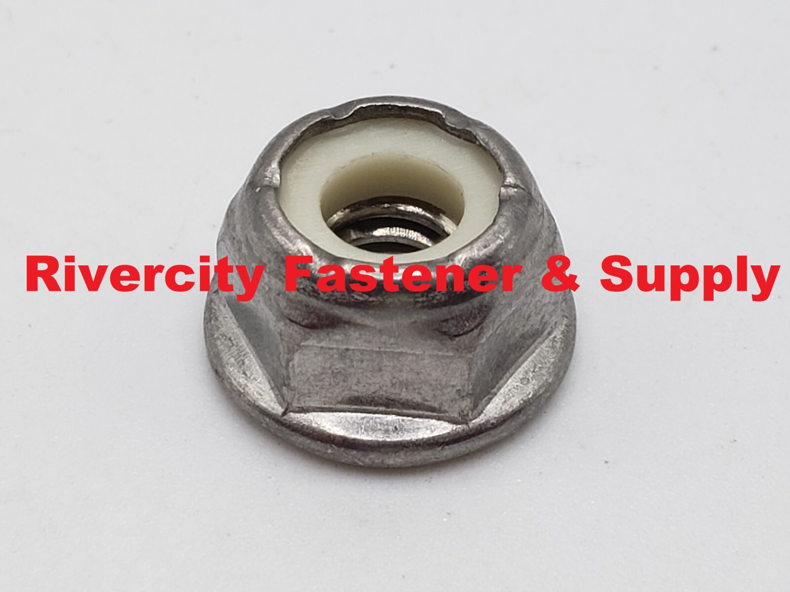 (5) 1/4-20 Stainless Flange Nylon Insert Lock Nuts 1/4x20 Nyloc Nylok Nylock