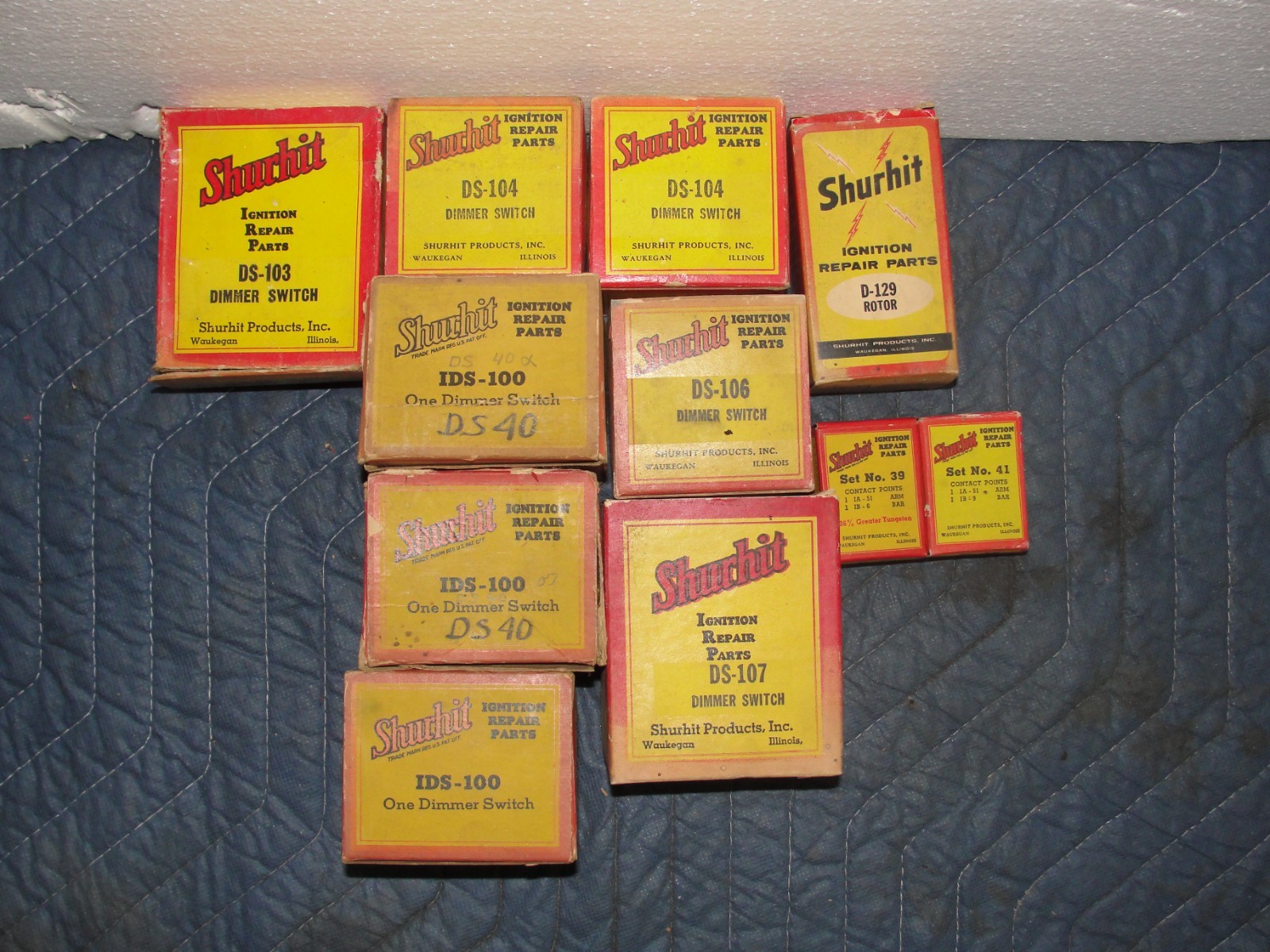 (11) Vintage Shurhit Ignition Repair Parts IDS-100 Dimmer Switches & Ignition
