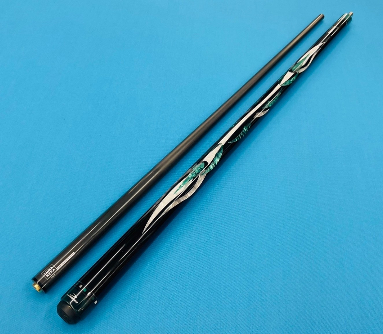 LONGONI CAROM CUE ISTANBUL WITH LUNA NERA SHAFT   **   # 1 LONGONI DEALER IN USA