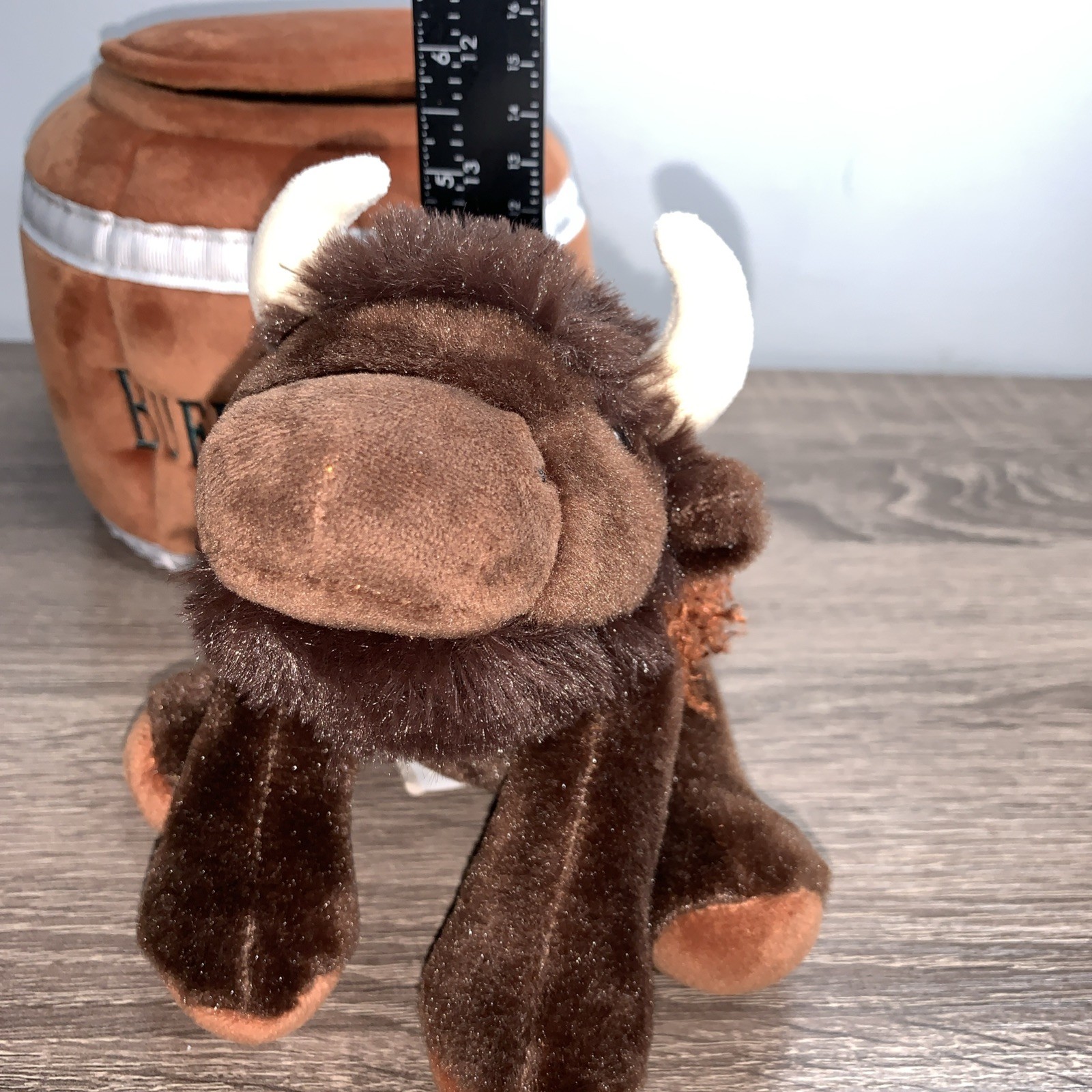 Buffalo Trace Distillery Bison in Whiskey Barrel Plush Rare New