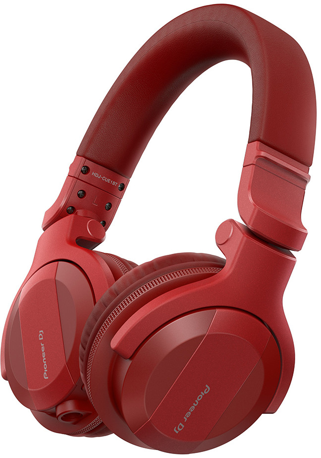 Pioneer DJ HDJ-CUE1BT-R Headphones W/Wireless & Bluetooth Pro-Inspired Sound-Red