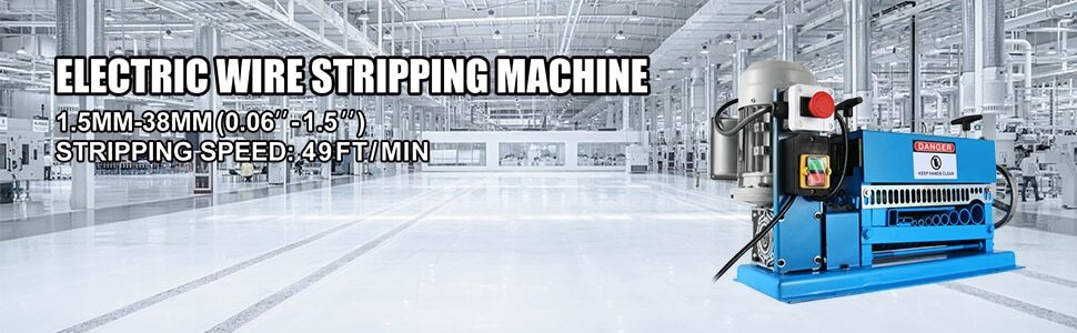 10 Blades Electric Wire Stripping Machine Copper Recycle 1.5~38mm Cable Stripper