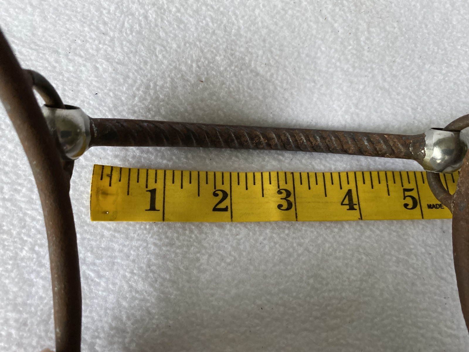Troy FLAHARTY HandMade 5" Solid Rebar Mouth BIT~SUPER USING Bit~Rawhide HOBBLE