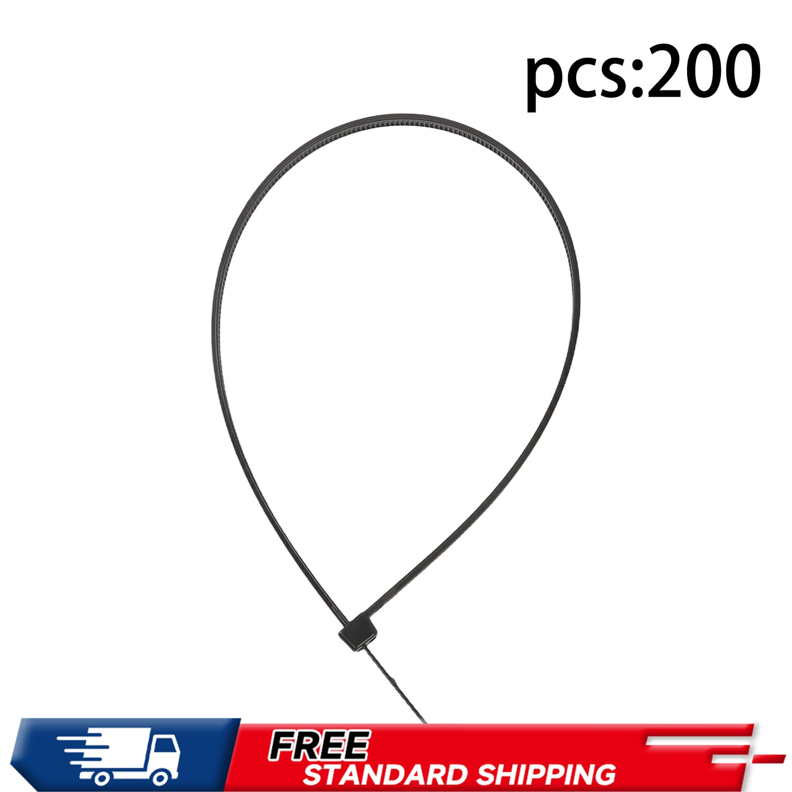 200 Pcs 14" Zip Ties Nylon 100lb Strength Double Sided Toothed Locking Ties